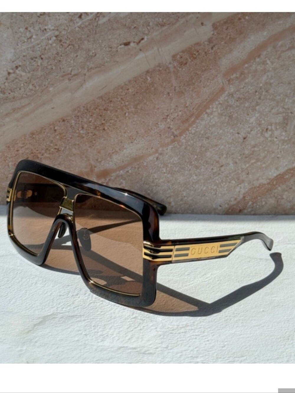 Gucci Gg0900s Unisex Brown Gradient Square Sunglasses